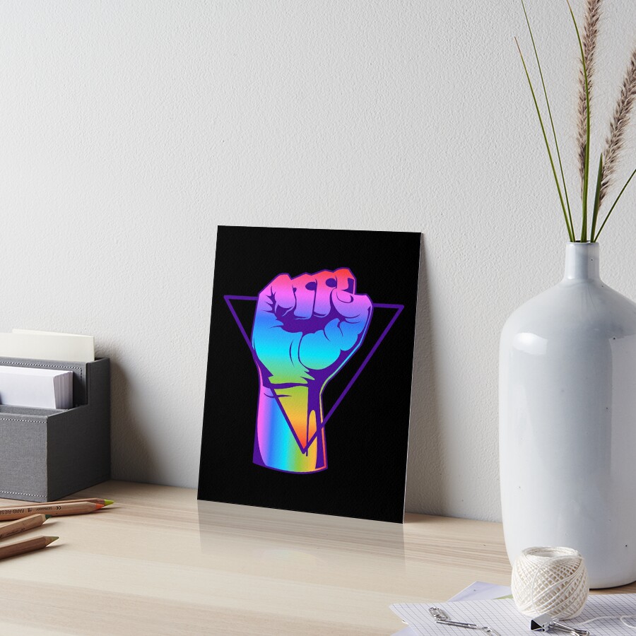 Gay Lgbt Gay Pride Resist Fist Gay Fist Art Board Print For Sale By Damarco Redbubble