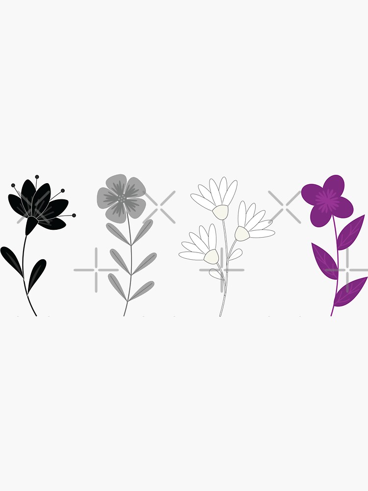 Ace Asexual Flowers T Proud Asexual Demisexual Greysexual Gender Identity Pride