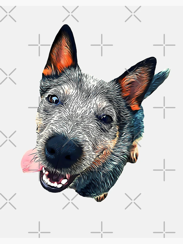 Australian Cattle Dog Blue Heeler Puppy Mounted Print for Sale by Elarex