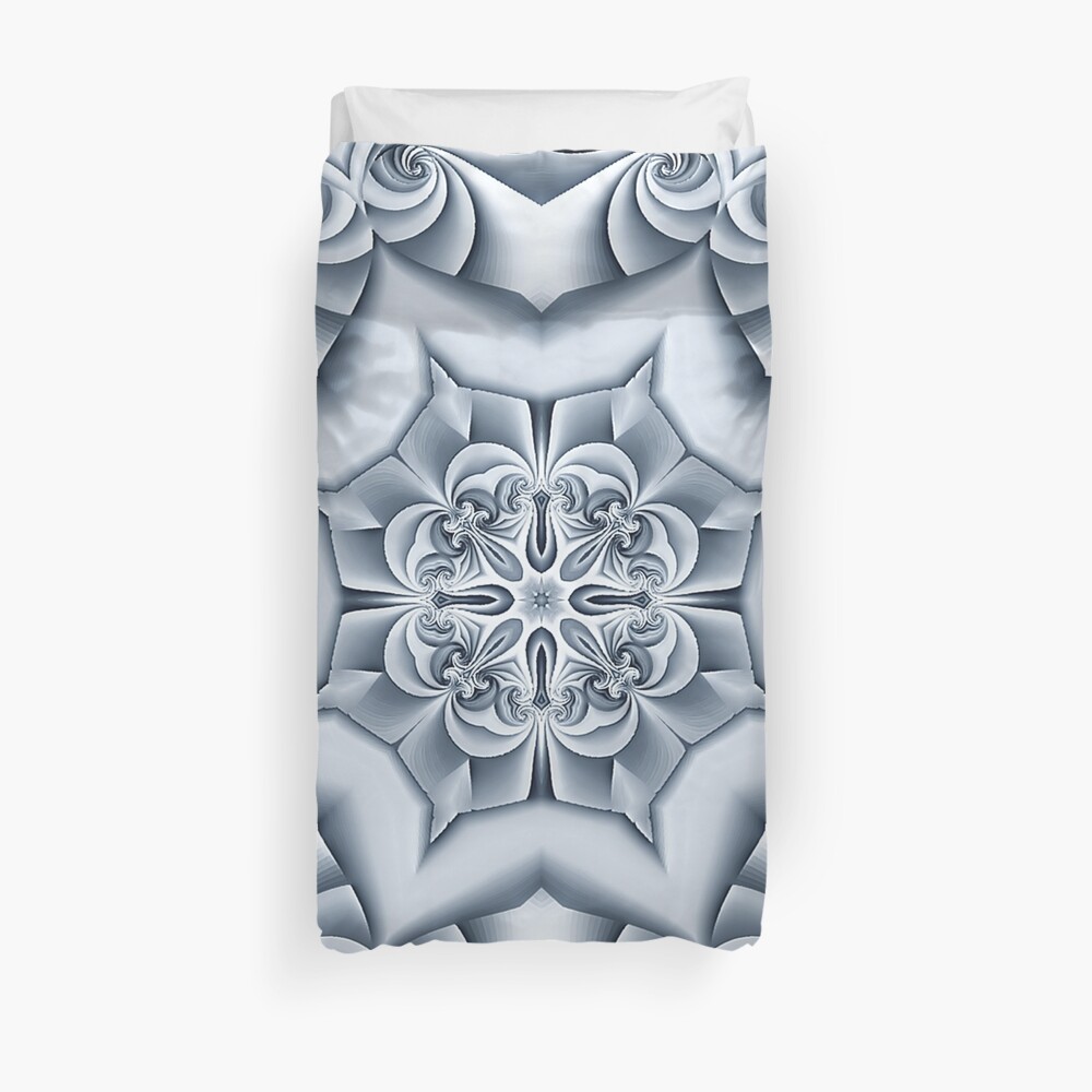 "SiverSilk Mandala" Duvet Cover by rihojo Redbubble