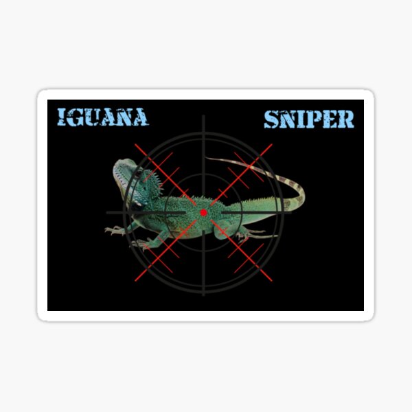 Iguana Sniper Sticker