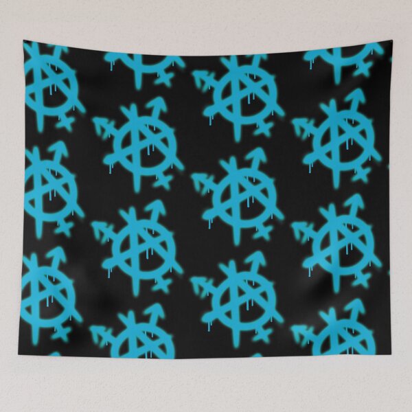 Item preview, trans gender anarchy symbol blue designed and sold by PrydeManticorn.