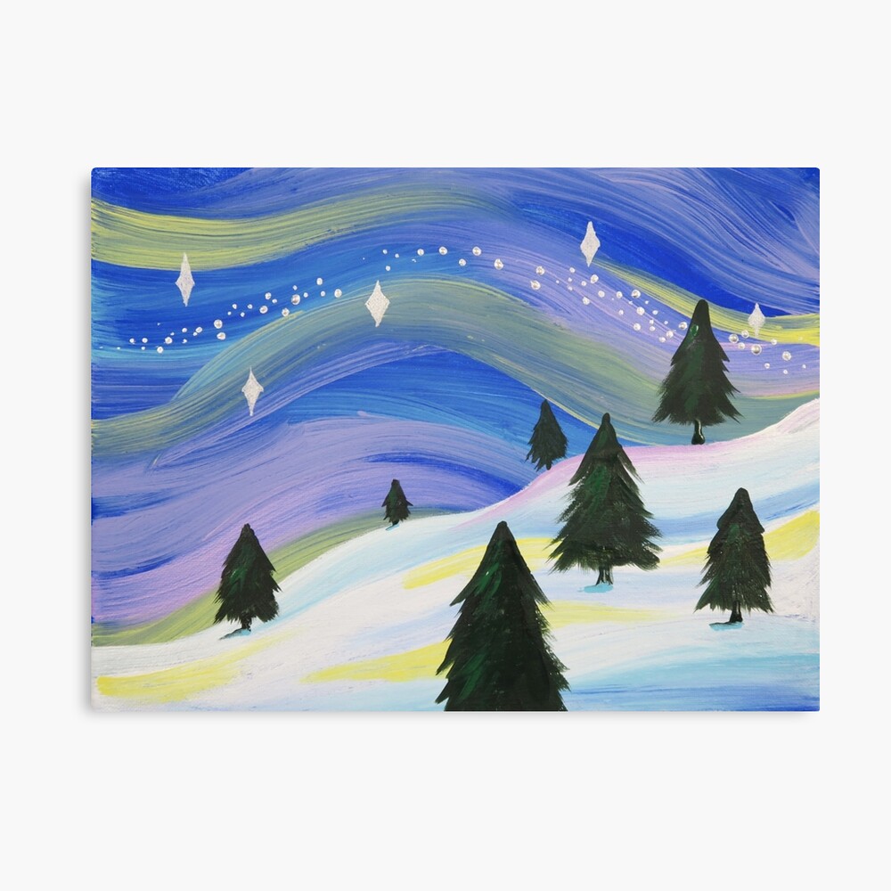 Winter Landscape Acrylic Painting