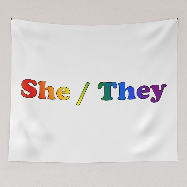 Item preview, She / They Rainbow designed and sold by CaptinAubs.