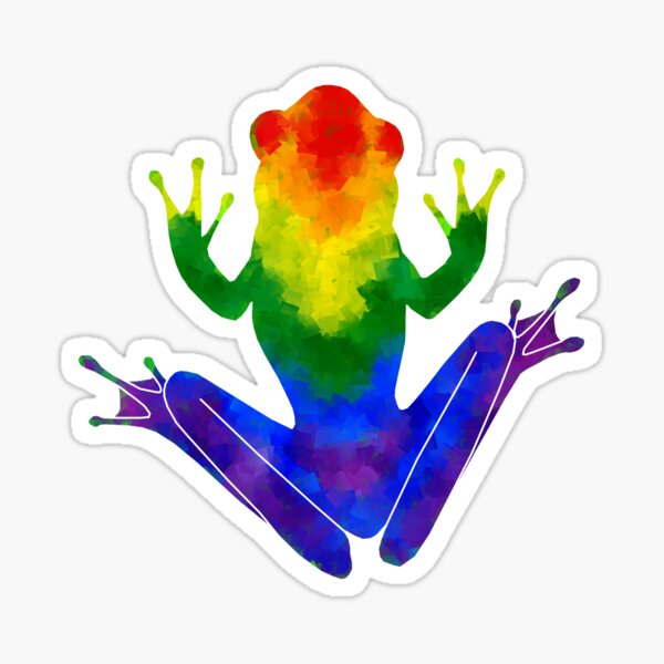 Rainbow Frog Stickers | Redbubble