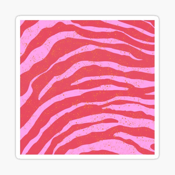 "Pink striped tiger prints" Sticker for Sale by Infinotterns Redbubble