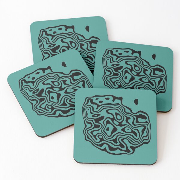 Item preview, Contour design - black and teal designed and sold by rahilvalani.