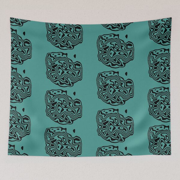 Item preview, Contour design - black and teal designed and sold by rahilvalani.