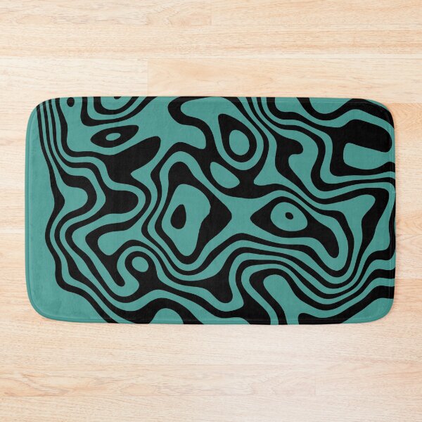Item preview, Contour design - black and teal designed and sold by rahilvalani.