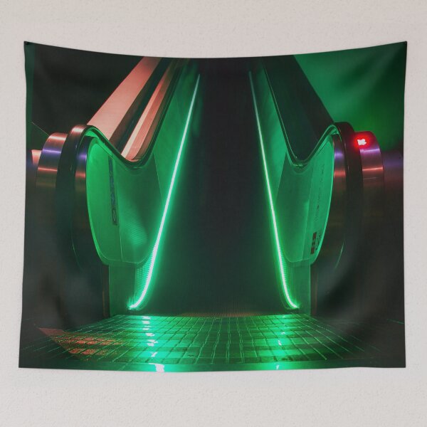 Item preview, Green Neon Light Escalator designed and sold by Kenzo Hosomi.