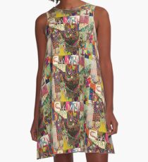 "Puzzle Peace" Shambhala 2016 Owl A-Line Dress