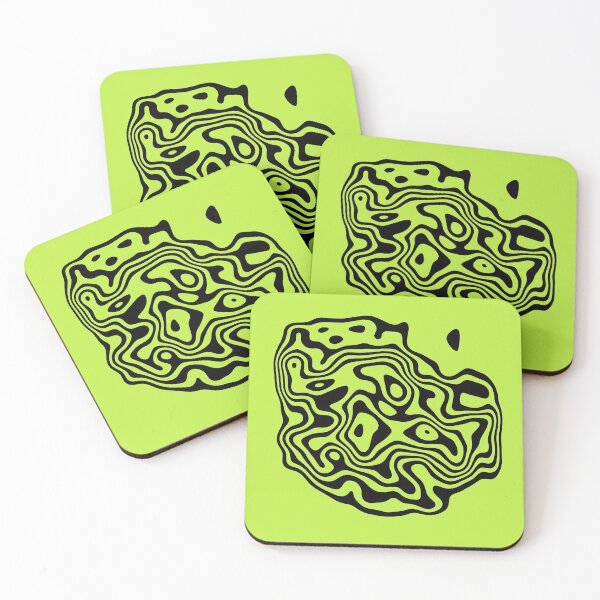 Item preview, Contour design - black and lime designed and sold by rahilvalani.