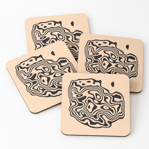 Item preview, Contour design - black and apricot designed and sold by rahilvalani.
