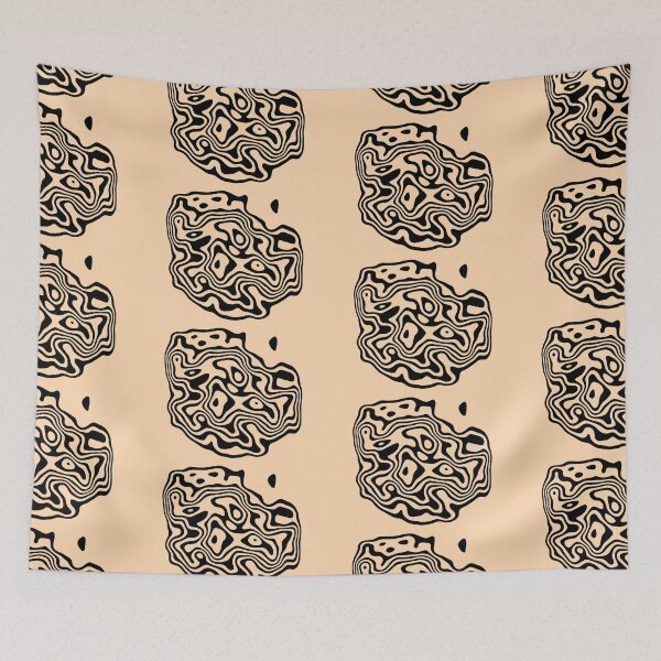 Item preview, Contour design - black and apricot designed and sold by rahilvalani.