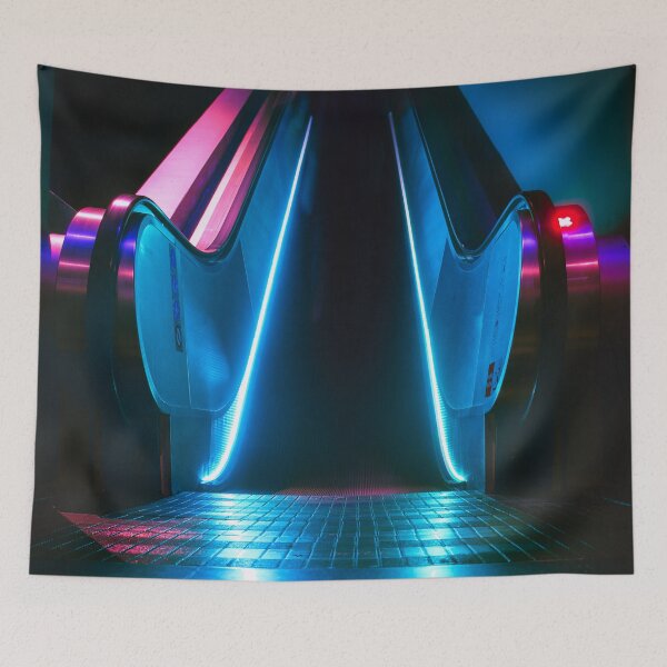 Item preview, Blue Neon Light Escalator designed and sold by Kenzo Hosomi.