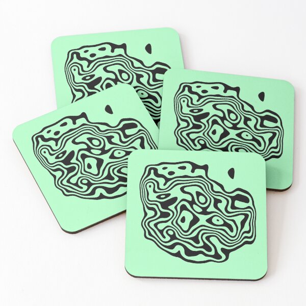 Item preview, Contour design - black and mint designed and sold by rahilvalani.