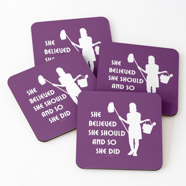 Item preview, She Believed She Should And So She Did Housekeeper Cleaning Motivation designed and sold by SavvyCleaner.