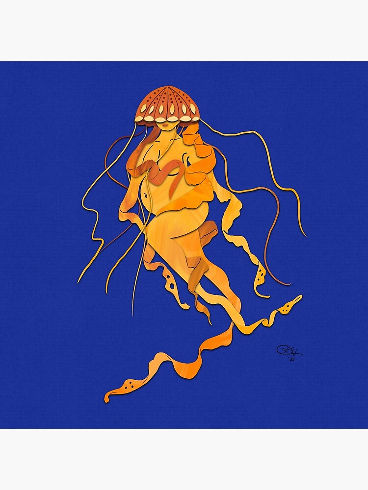 "Pregnant Jellyfish mermaid " Poster for Sale by KelleyKath Redbubble