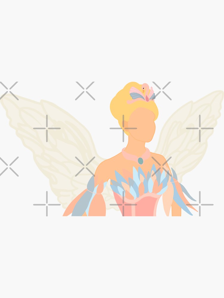 Thumbnail 3 von 3, Sticker, Odette mit Flügeln designt und verkauft von Liluna.