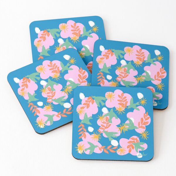 Item preview, Blue Quirky Nature Shapes designed and sold by SunLee Art.