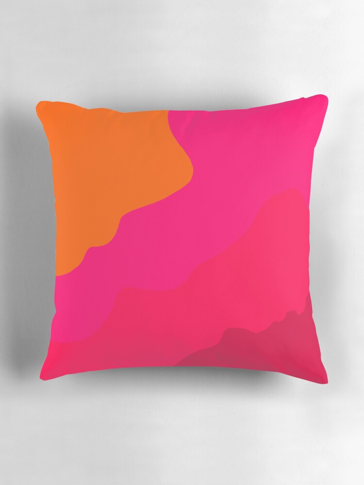 Hot Pink to Orange Pillow for Sale by KennyLucky Redbubble