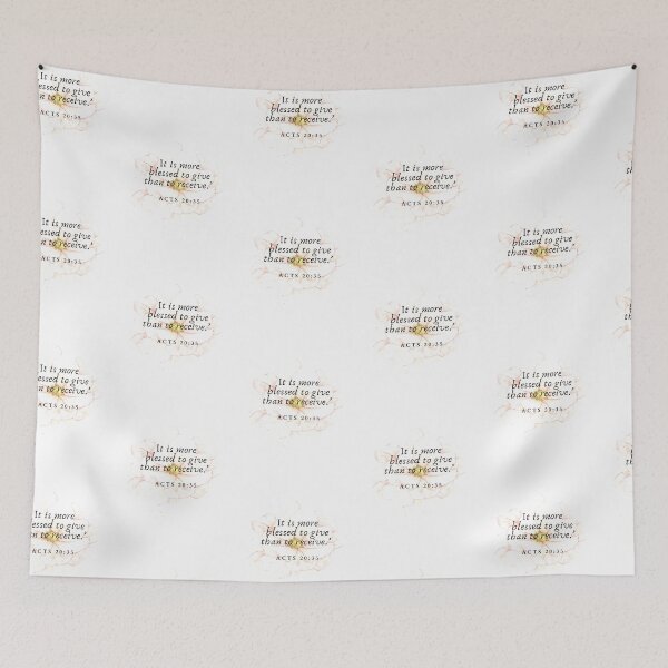 Item preview, Inspirational Watercolor Christian Bible Verse Acts 20:35 designed and sold by missionbear.