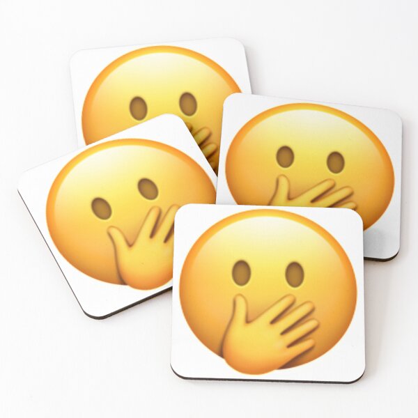 Item preview, Blushing Face With Hand Over Mouth Emoji designed and sold by Popular-Gifts.