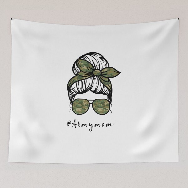Item preview, ArmyMom Messy Bun Classic T-Shirt designed and sold by HammonArt.