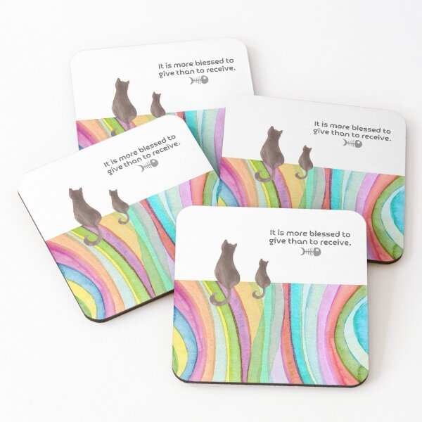 Item preview, Inspirational Watercolor Christian Bible Verse  Acts 20:35 designed and sold by missionbear.