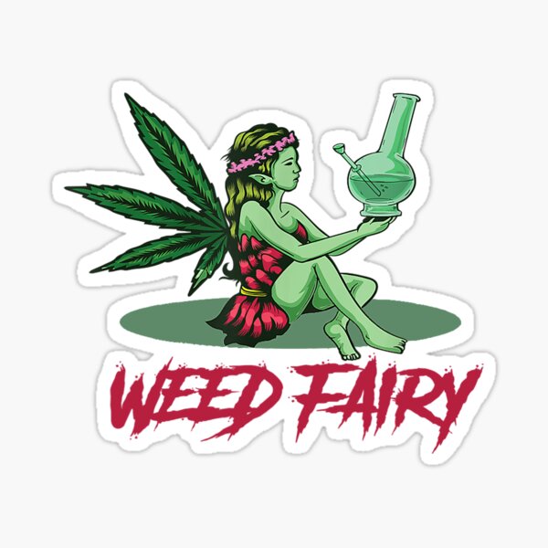 “Weed Gift Pot And Marijuana Fairy T-Shirt” Sticker for Sale by