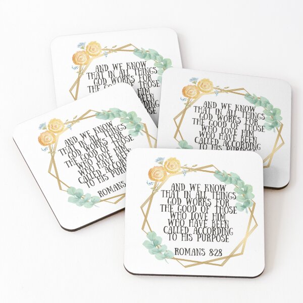 Item preview, Inspirational Watercolor Christian Bible Verse romans 8 28 designed and sold by missionbear.