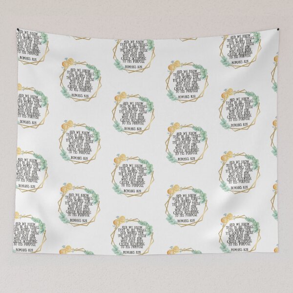 Item preview, Inspirational Watercolor Christian Bible Verse romans 8 28 designed and sold by missionbear.