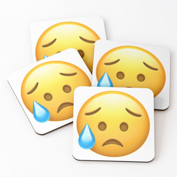 Item preview, Disappointed But Relieved Face Emoji designed and sold by Popular-Gifts.
