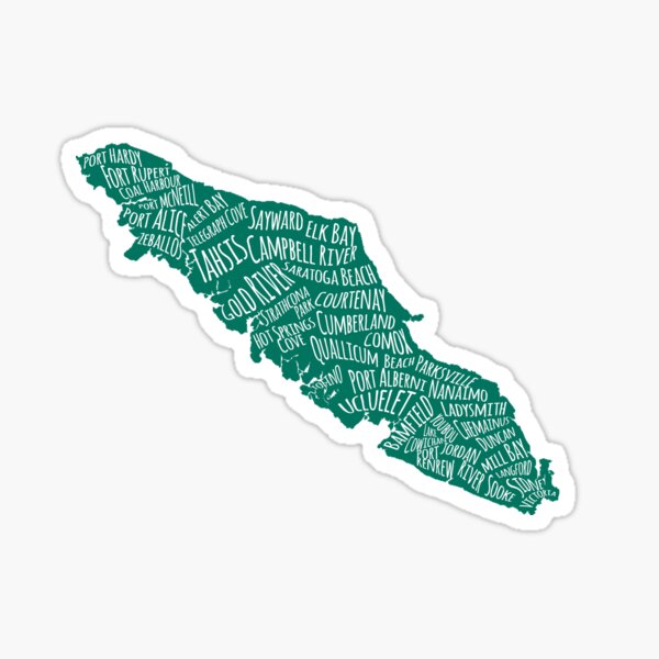 Vancouver Island Cities Sticker