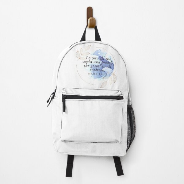 Item preview, Inspirational Watercolor Christian Bible Verse mark 16 15 designed and sold by missionbear.