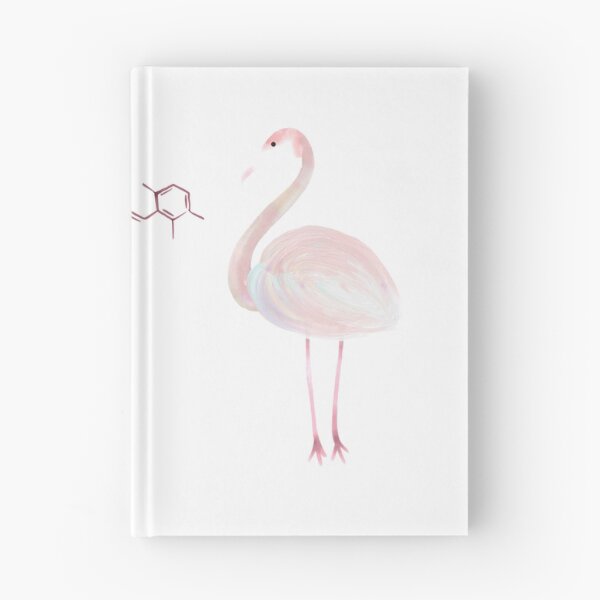 Item preview, Pink Flamingo and Carotenoid Molecule on White designed and sold by fogoosherie.