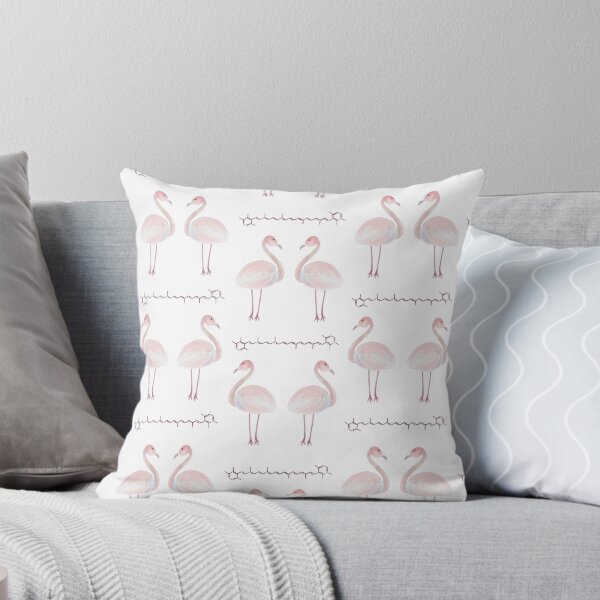 Item preview, Pink Flamingo and Carotenoid Molecule on White designed and sold by fogoosherie.