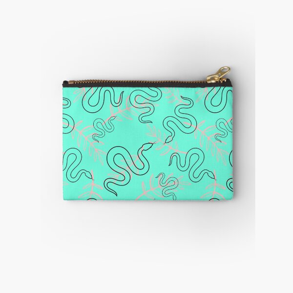 Item preview, Black Simple Snakes and Leaves on Teal designed and sold by LaurensFortune.