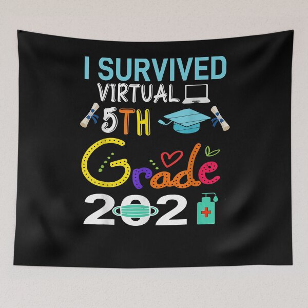 Item preview, Graduation 2021 I Survived 5th Grade Virtual Graduate  designed and sold by laurader.