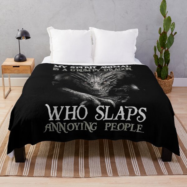 Item preview, My Spirit Animal Is A Grumpy Dragon Who Slaps Annoying  designed and sold by jerrie9.