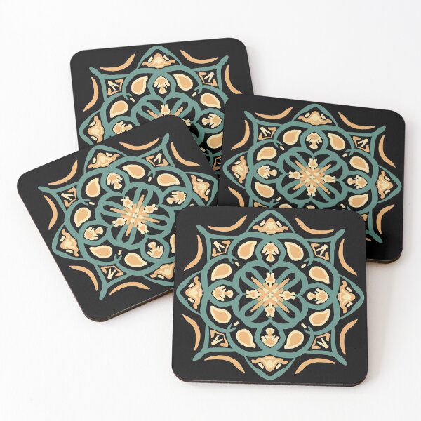 Item preview, Ornate Mandala Boho Tile - Green Yellow  designed and sold by Kraina.