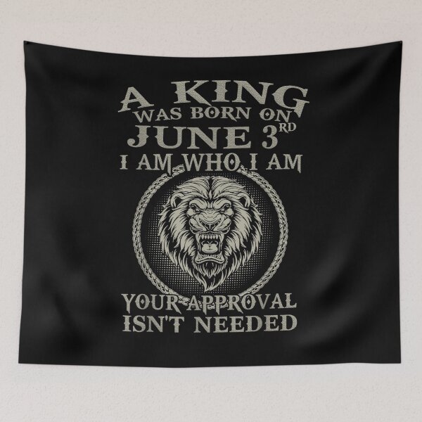 Item preview, Mens A King Was Born On June 3rd I Am Who I Am  designed and sold by jerrie9.