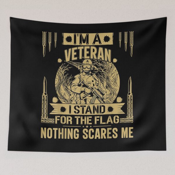 Item preview, I'm A Veteran I Stand For The Flag Usa Flag 4th Of July  designed and sold by jerrie9.
