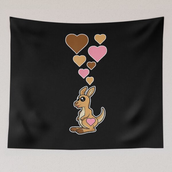 Item preview, Cute Kangaroo With Hearts  designed and sold by jerrie9.