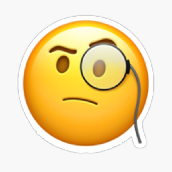 Item preview, Face With Monocle Emoji designed and sold by Popular-Gifts.