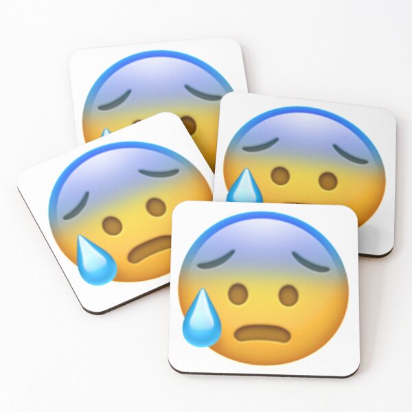 Item preview, Face With Open Mouth And Cold Sweat Emoji designed and sold by Popular-Gifts.