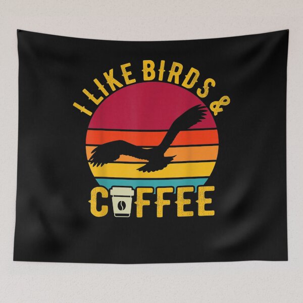 Item preview, I Like Birds Coffee Funny Retro Vintage Birds Theme Lover  designed and sold by jerrie9.