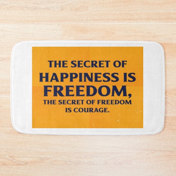 Item preview, The Secret Of Happiness is Freedom motivational quotes designed and sold by Designerzworld.