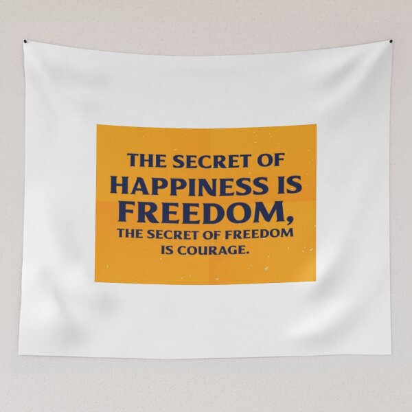 Item preview, The Secret Of Happiness is Freedom motivational quotes designed and sold by Designerzworld.