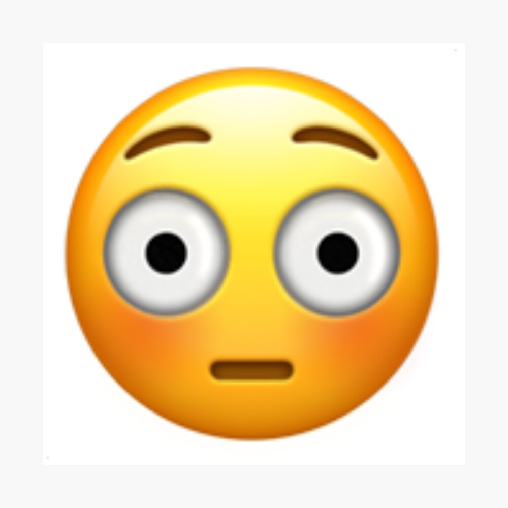 Face With Wide Open Eyes Emoji Poster